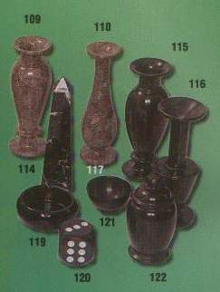 Black Marble Vase,Missile,Pyramid,Bowl,Dice,Candy Jar # 114-122